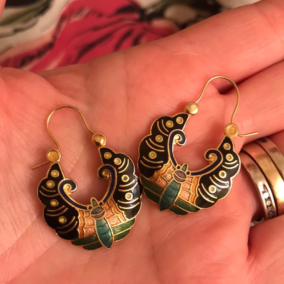 Vintage Jewelry - Vintage butterfly earrings